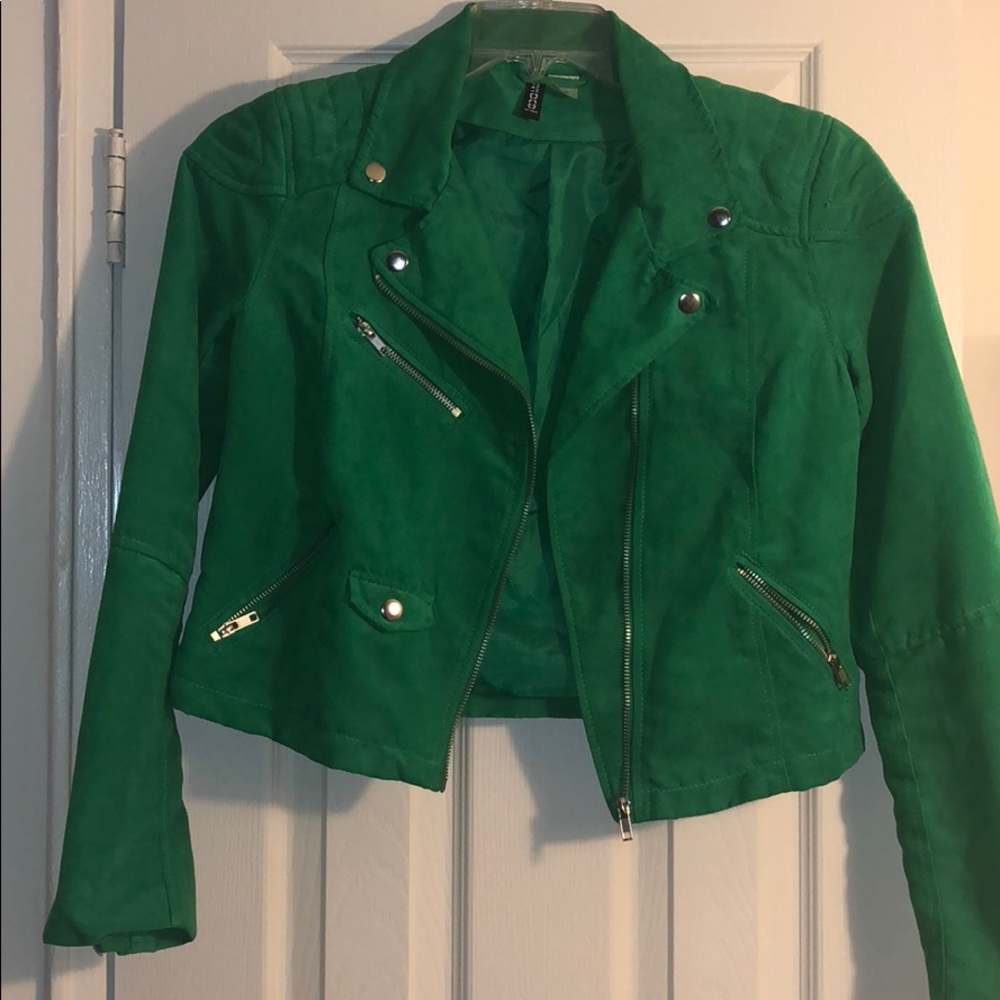 Faux Suede Biker Jacket